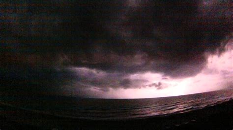 Intense Lightning Storm On The Beach At Night Youtube