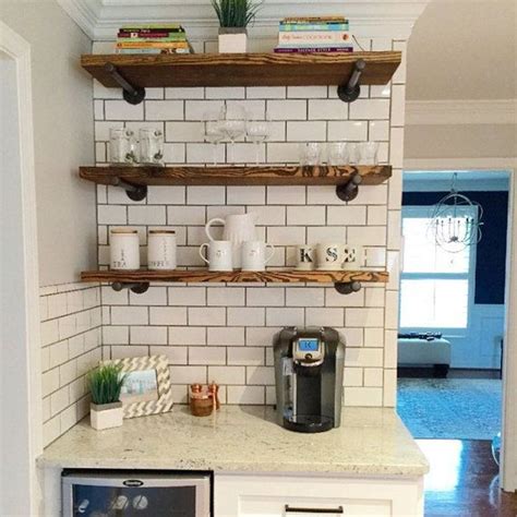 Adorable Rustic Farmhouse Kitchen Design Ideas 29 Floating Shelves