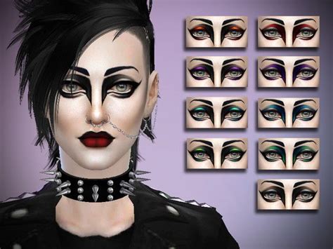 Eyeshadow Siouxie Sims Mods Trad Goth Makeup Sims 4 Mods