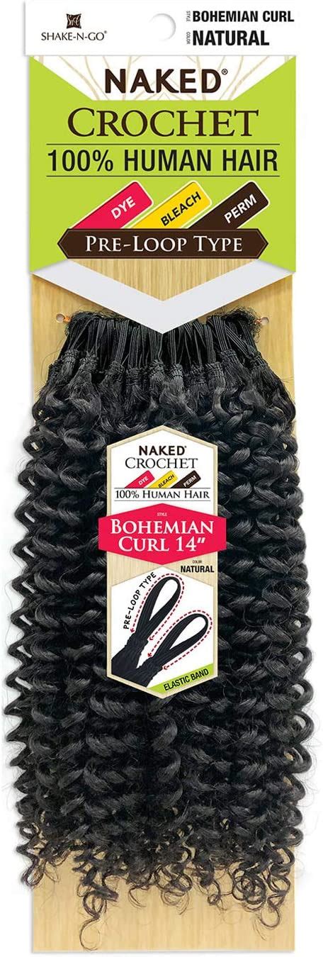 Shake N Go Naked Human Hair Crochet Braids Bohemian Curl Natural Buy Online At Best