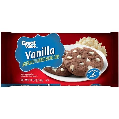 Great Value Baking Chips Vanilla 11 Oz