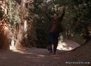 Animated gifs are excellent for website. George Costanza Dancing Through Park | Gifrific