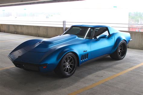 Pics Matte Blue 1969 Corvette Stingray On Forgeline Wheels Corvette