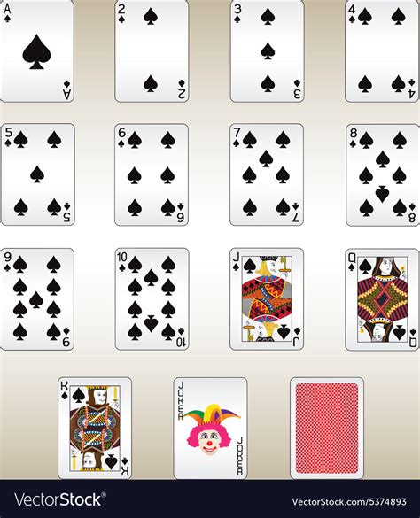 Spades Playing Cards Set Royalty Free Vector Image