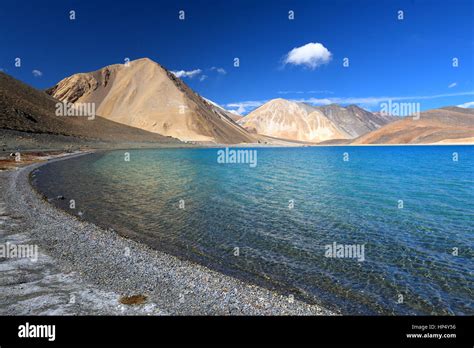 Famous Pangong Lake In Leh Ladakh India Stock Photo Alamy