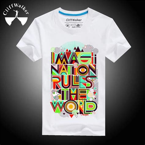 2015 latest t shirt design for summer stylish white mens fashion letterings printed t shirt cool