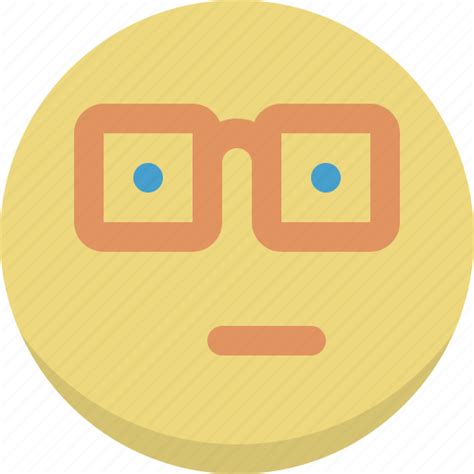 Emoticon Emotion Expression Geek Nerd Smiley Icon