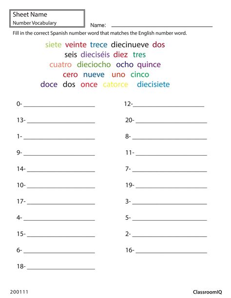 Pin On Español Worksheets
