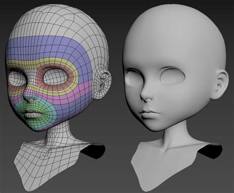 第1回：キャラクターモデリング ～まずは顔のモデルから～ ゲームキャラクターのデザイン 三面図 3d アートワーク