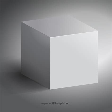 3d White Cube Vector Free Download