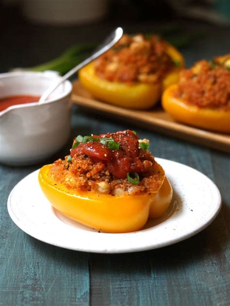 quinoa stuffed peppers vegan detoxinista