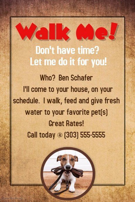 Dog Walking Flyer Ideas Luxury Dog Walker Groomer Pet Sitter Flyer