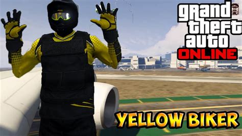 Gta Online Yellow Biker Outfit Tutorial Grand Theft Auto 5 Youtube
