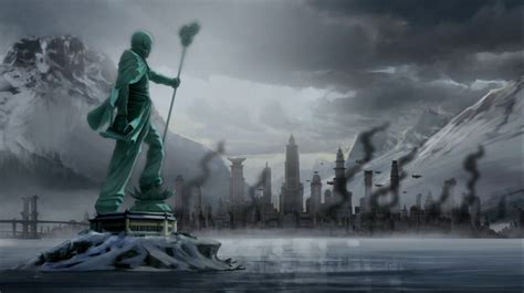 Korra Scenery — Aangs Statue Sentinel Of Republic City