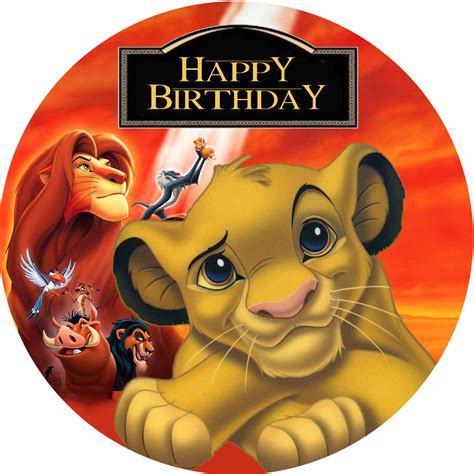 The Lion King Simba Inspired Theme Edible Image Real Icing Large Cake