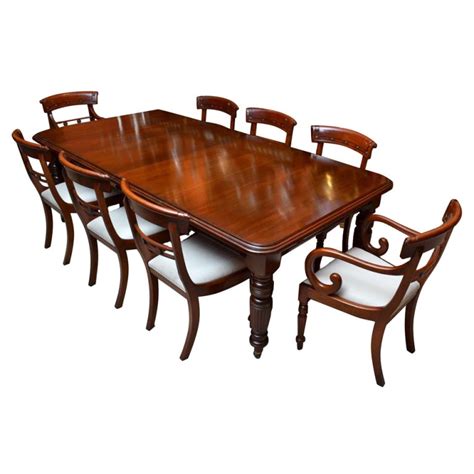 Antique Victorian 8ft Mahogany Dining Table And 8 Chairs At 1stdibs