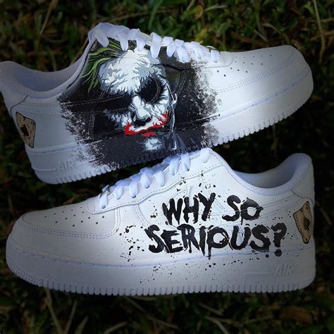 Custom The Joker Shoes For Air Force 1 Graffiti Hand Painted Sneaker