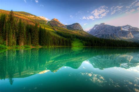 Mountains Lake Sky Scenery Hdr Hd Wallpaper Rare Gallery