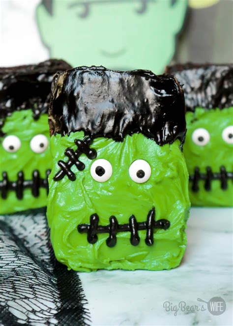 Frosted Frankenstein Brownies Are Perfect For Boxed Brownie Or Homemade