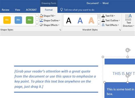 How To Add Custom Design Text Boxes In Microsoft Word Documents ~ Tech