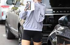 mckinney somerville charlotte kate leaves hollywood west covering sweatshirt shorts wearing angeles los face she her hawtcelebs