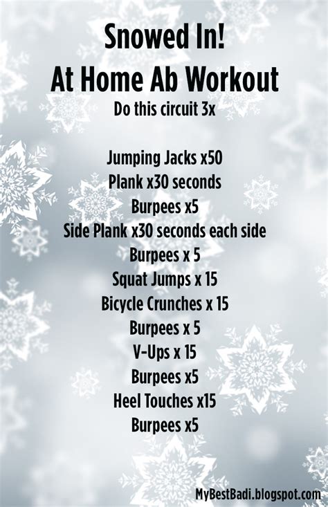 Snowed In Full Body Workout No Equipment Required Let