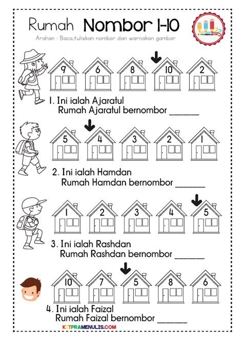 Lembaran Kerja Matematik Awal Prasekolah