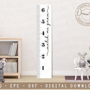 Growth Chart SVG EPS DXF Cut Files For Growth Ruler Watch Me Grow