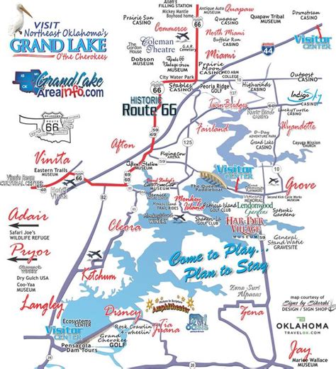 Grand Lake Oklahoma Map Map Of The World