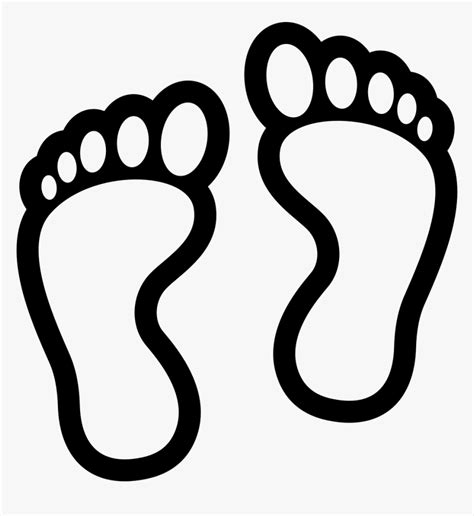 Transparent Foot Prints Png Footprint Clipart Black And White Png