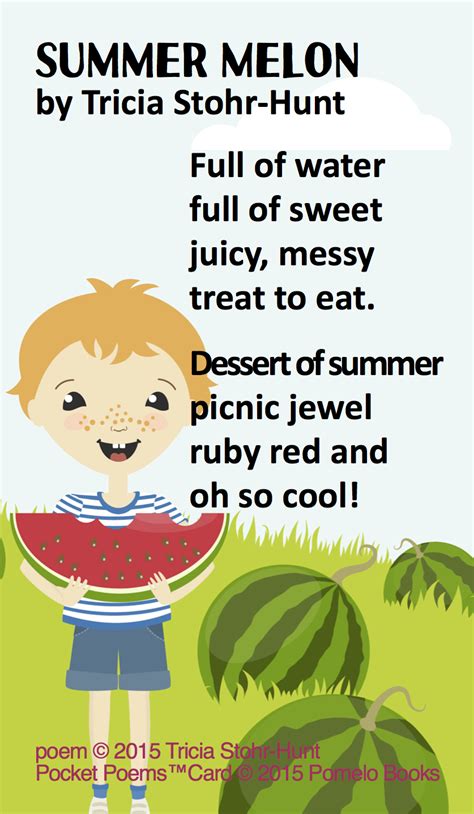 The shapes made by letters, lines of poetry, or verses expresses or is informed by, the meaning of the poem. Poetry for Children: Poetry for Summer