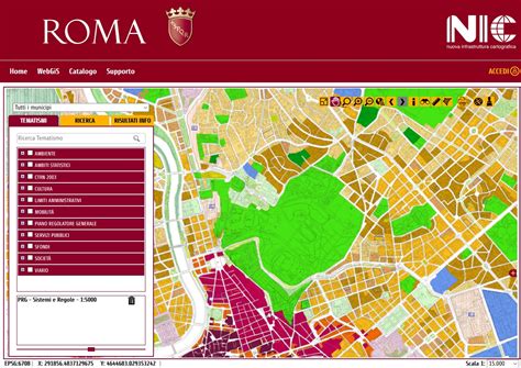 Roma Cartina Topografica