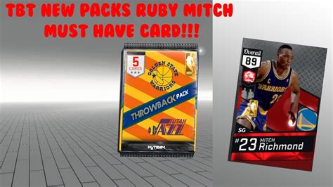 Nba 2k17 My Team New Tbt Packs Warriors And Jazzmitch Richmond Must Have Card What A First