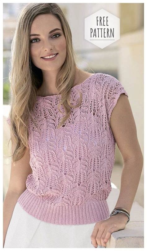 pink lace top free pattern lace knitting stitches knitting designs crochet blouse free pattern