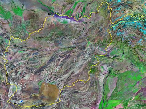 Afghanistan is a landlocked country. Afghanistan Map and Satellite Image