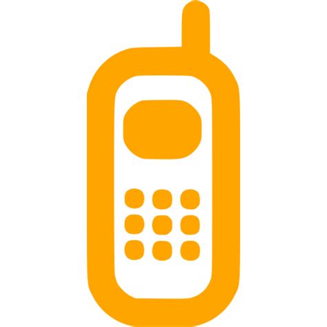 Orange Phone 3 Icon Free Orange Phone Icons