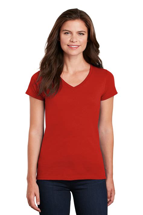 Gildan® Ladies Heavy Cotton™ 100% Cotton V-Neck T-Shirt | 5-5.6 100% 