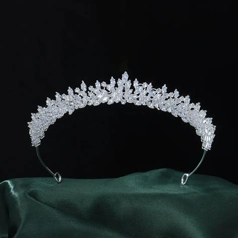Luxury Wedding Crowns And Tiaras Headband For Women Full Zircon Bridal Hair Accessories