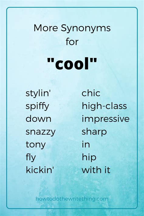 More Synonyms For Cool Writing Tips In 2021 English Vocabulary