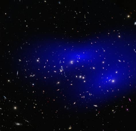 A year ago , astronomers announced they'd found the first known galaxy without dark matter. Galaxy clusters collide—dark matter still a mystery