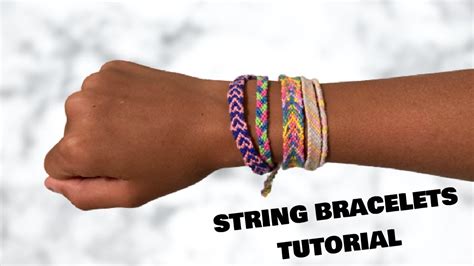 Easy String Bracelet Tutorial Youtube