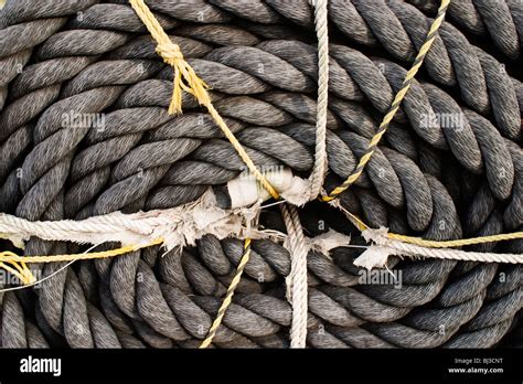 Huge Bundle Of Rope At The Charlestown Navy Yard Stock Photo Alamy