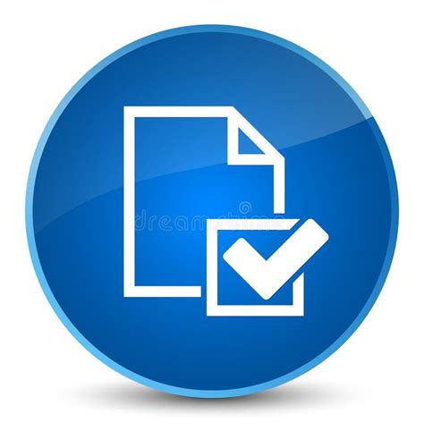 Checklist Icon Special Cyan Blue Square Button Stock Illustration