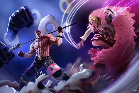 Share a gif and browse these related gif searches. Katakuri vs Doflamingo - Fanart by me : OnePiece
