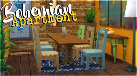 The Sims 4 Apartment Build Bohemian Apartment Youtube