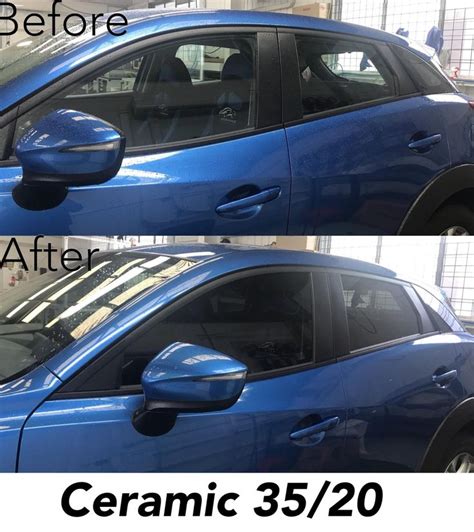 3m Ceramic Car Window Tint 3520 On Mazda Cx3 Before And After Photos