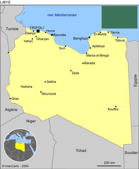 Libye Carte De Capital