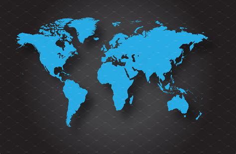 World Map Vector Blue Map Vector Map World Map