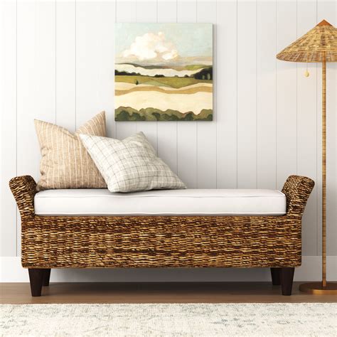 Sand & Stable Roy Wicker Bench & Reviews | Wayfair