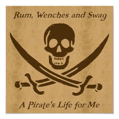 A Pirates Life Parchment Poster Zazzle